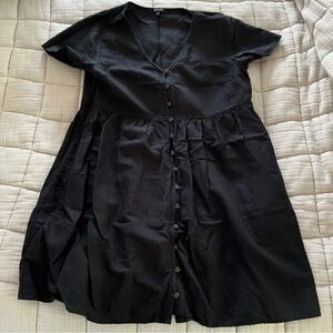 Madewell Linen-Blend Alexandra Button-Front Mini Dress